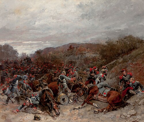 Battle Scene from the Franco-Prussian War, 1896, Wilfrid Constant Beauquesne