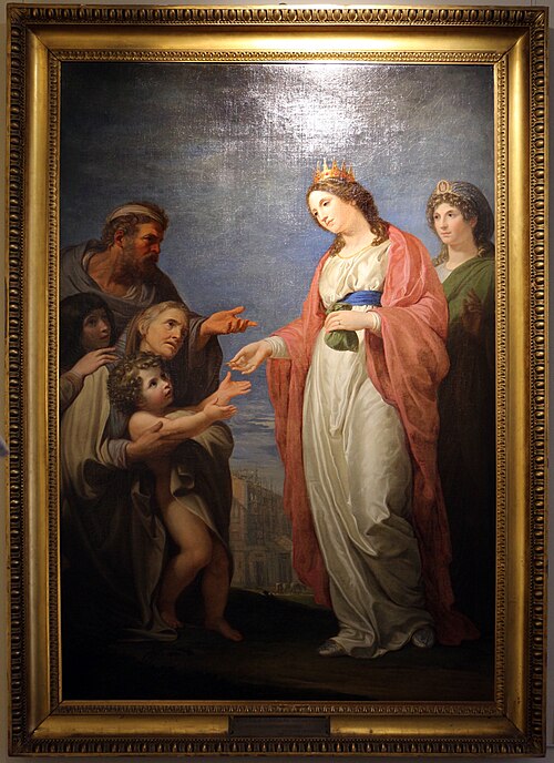 la regina elisabetta d'ungheria soccorre i bisognosi, , Andrea Appiani