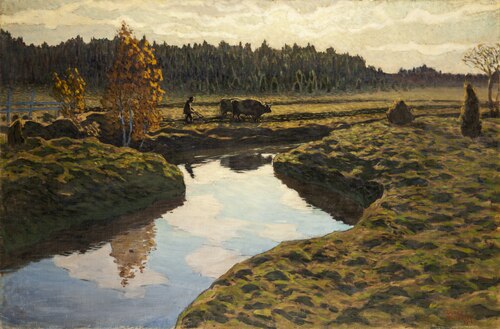 Autumn Ploughing in the Marshland, 1911, Ester Almqvist