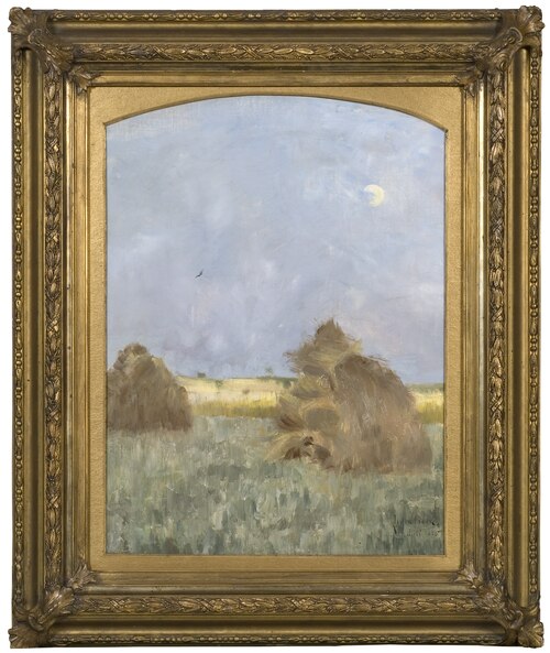 Hay-Cocks by Moonlight, 1885, Julia Beck