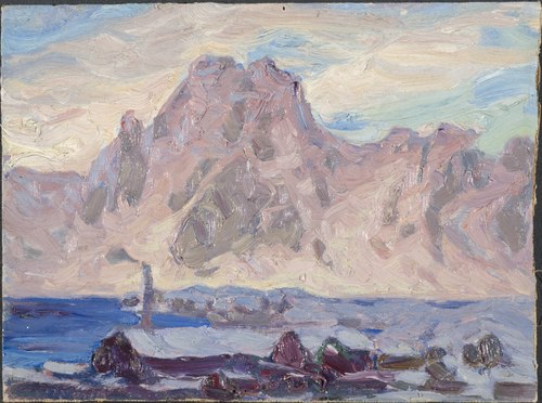 Lofoten in Violet. Study, 1934, Anna Boberg