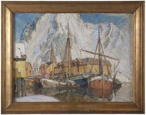 The Harbour at Svolvaer, Lofoten, , Anna Boberg