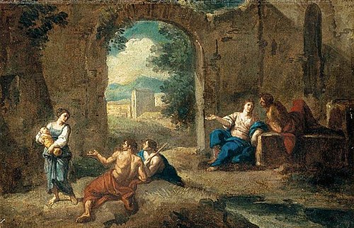 Figures in a Landscape, 1750, Andrea Locatelli