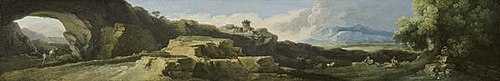 Rocky Landscape with a Natural Arch and a Distant Tower, , Andrea Locatelli