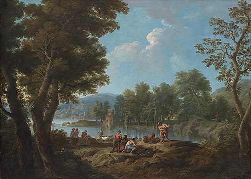 Landschaft mit Fischern, , Andrea Locatelli