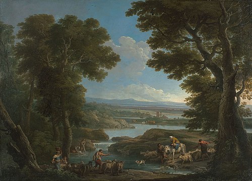 Landschaft mit Herde, , Andrea Locatelli
