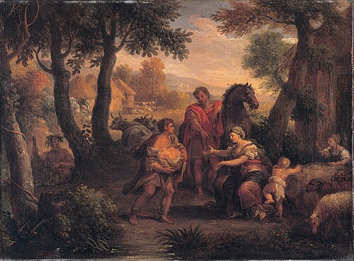 Finding of Romulus and Remus, 1730, Andrea Locatelli