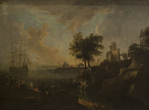 Küstenlandschaft, 1700, Andrea Locatelli