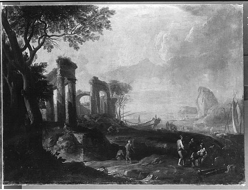 Küstenlandschaft italienischen Charakters, 1700, Andrea Locatelli