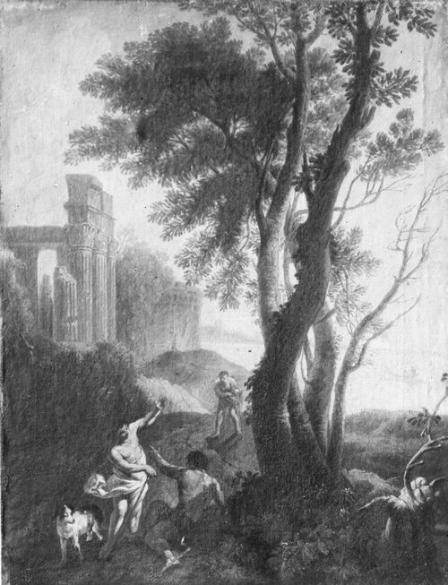 Landschaft bei Sonnenuntergang, 1700, Andrea Locatelli