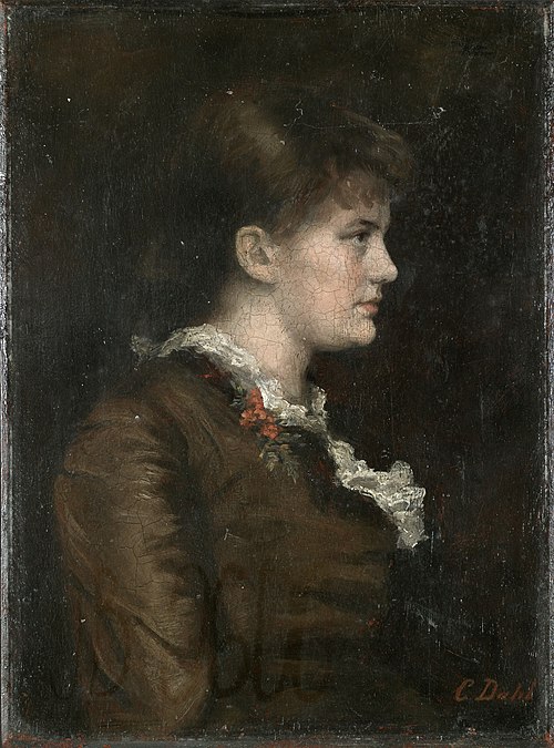 Portrett av Anna Dahl (gift Munch), 1877, Cecilie Dahl