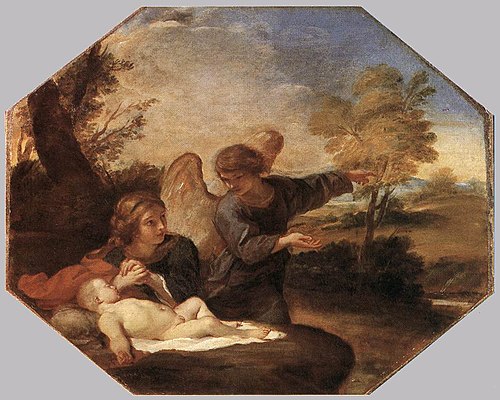 Hagar and Ishmael in the Wilderness, 1630, Andrea Sacchi