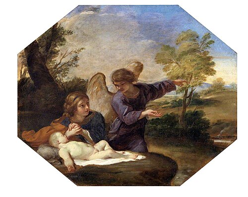 Hagar and Ishmael in the Wilderness, 1630, Andrea Sacchi