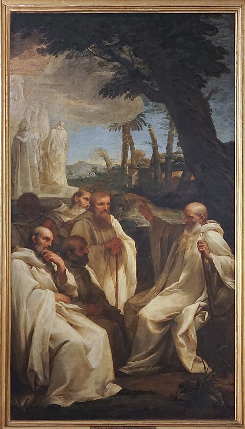 La Vision de saint Romuald, 1631, Andrea Sacchi
