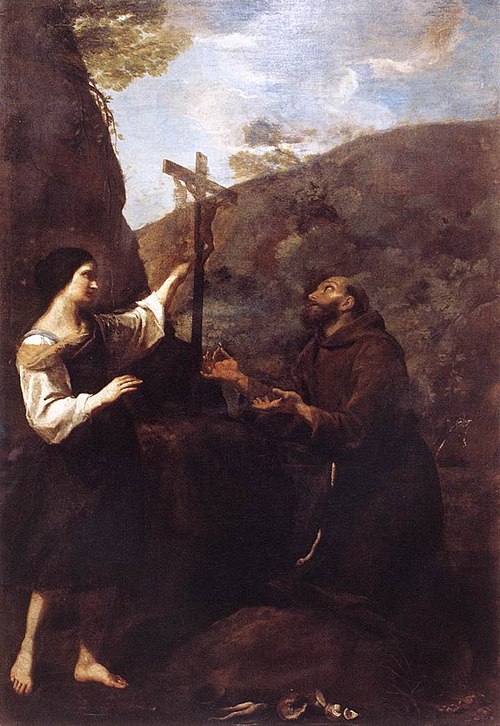 St Francis Marrying Poverty, 1633, Andrea Sacchi