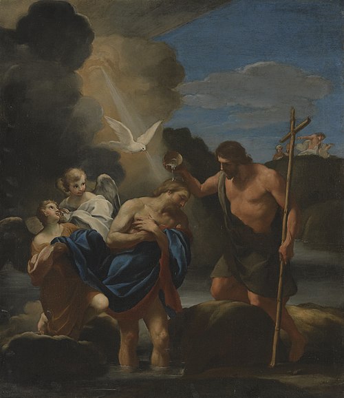 The Baptism of Christ, 1650, Andrea Sacchi