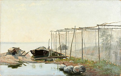 Fiskeläge, 1889, Ida Gisiko-Spärck