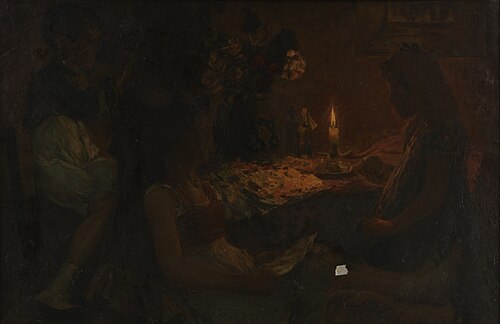 La visite, 1912, Albert Dumoulin