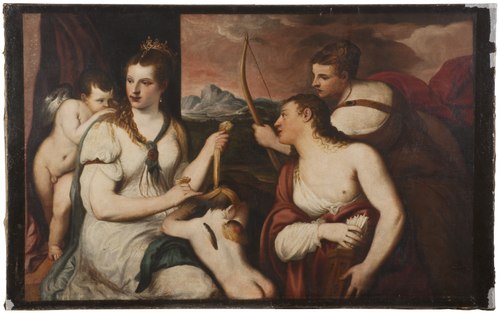 Venus Blindfolding Cupid, 1560, Andrea Schiavone