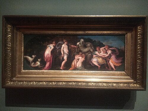 Diane découvrant la grossesse de Callisto, 1549, Andrea Schiavone