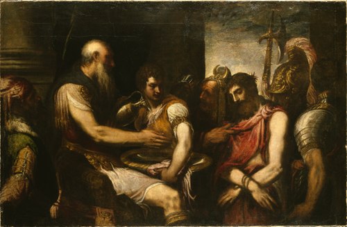 Christ before Pilate, 1600, Andrea Schiavone