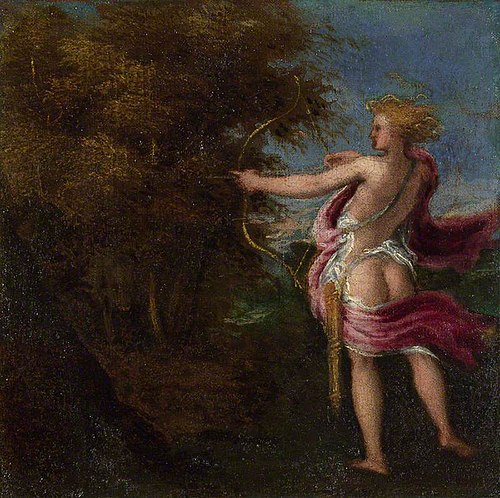 Arcas Hunting, 1550, Andrea Schiavone