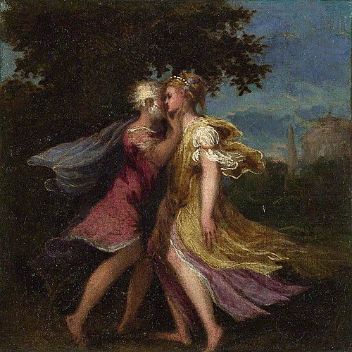 Jupiter seducing Callisto, 1550, Andrea Schiavone