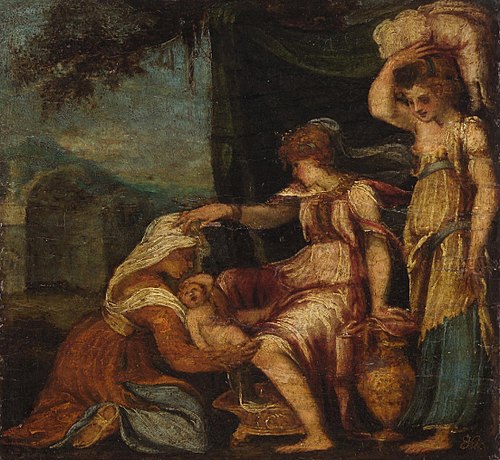 Birth of Jupiter, 1543, Andrea Schiavone