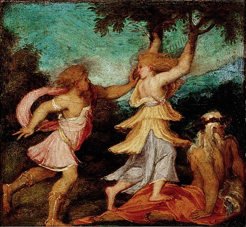 Apollo and Daphne, 1544, Andrea Schiavone