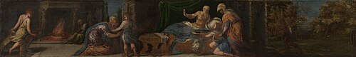 Isaac Blessing Jacob, 1546, Andrea Schiavone