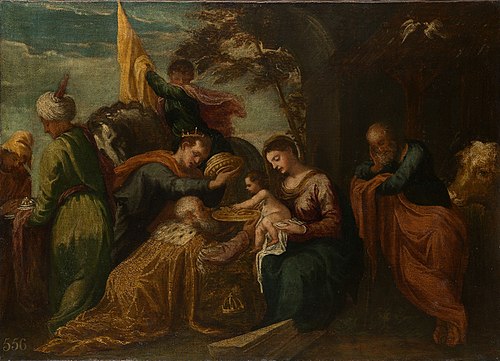 The Adoration of the Kings, 1550, Andrea Schiavone