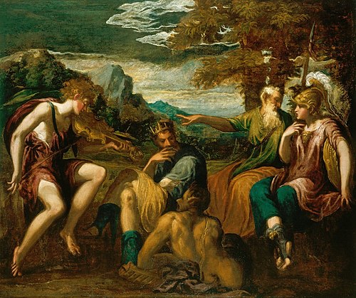 The Judgement of Midas, 1549, Andrea Schiavone