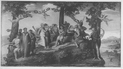 Der Parnass, 1531, Andrea Schiavone