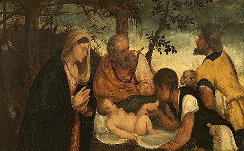 The Adoration of the Shepherds, 1549, Andrea Schiavone
