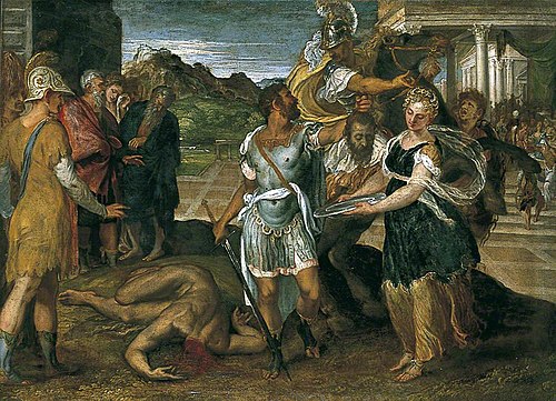 The Execution of St John the Baptist, 1551, Andrea Schiavone