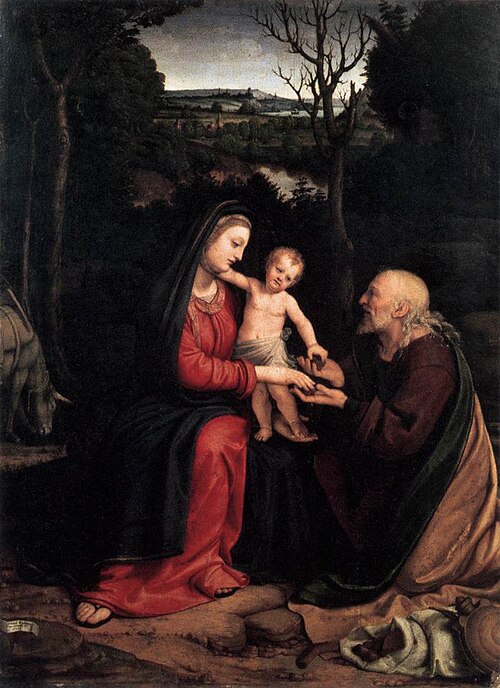 Le Repos pendant la fuite en Égypte, 1515, Andrea Solari