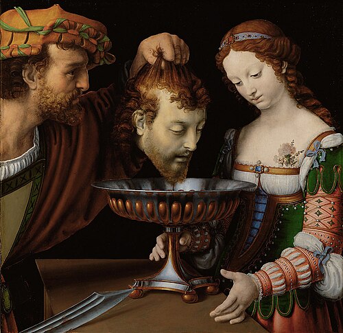 Salome with John the Baptist's head, 1522, Andrea Solari