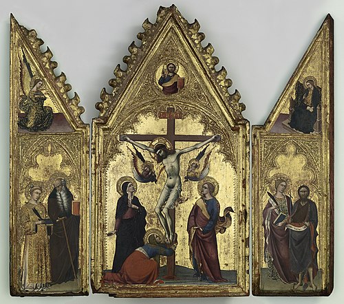 The Crucifixion, with Saints, 1383, Andrea Vanni