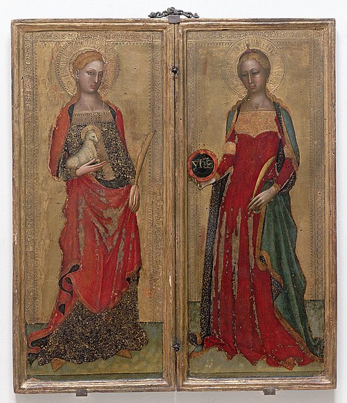 Saint Agnes and Saint Domitilla, 1365, Andrea di Bonaiuto