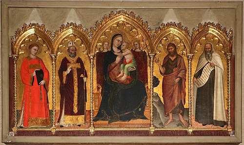 Madonna and Child with Saints, 1360, Andrea di Bonaiuto