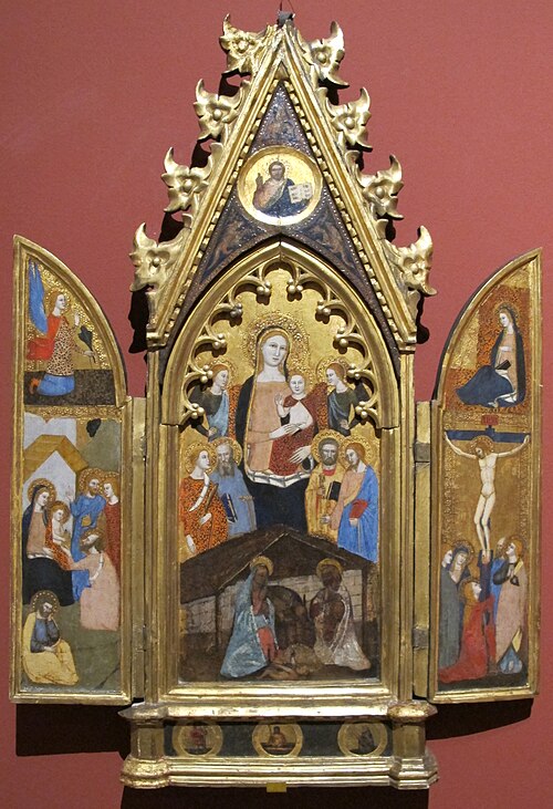 madonna col bambino angeli e santi, , Andrea di Bonaiuto