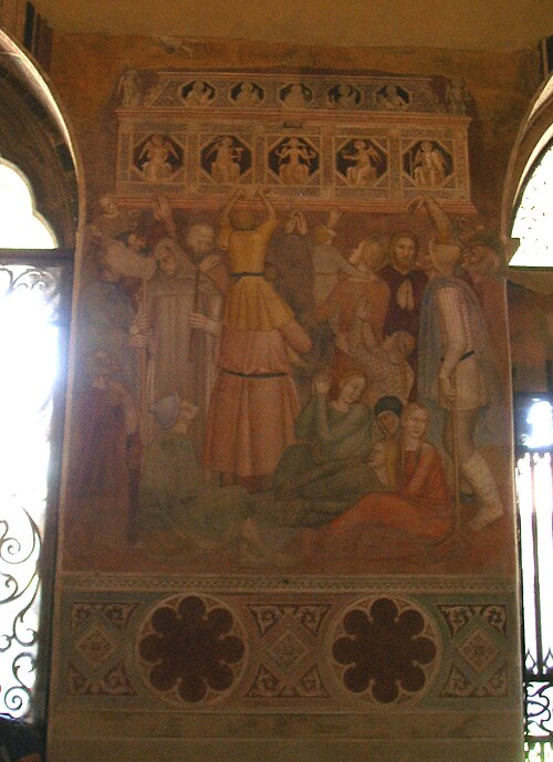 Pilgrims Come to Tomb of Peter Martyr, 1366, Andrea di Bonaiuto