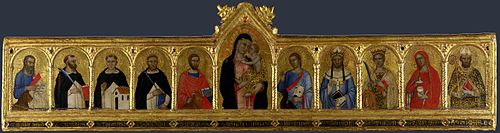 Vierge à l'enfant et des saints, 1365, Andrea di Bonaiuto