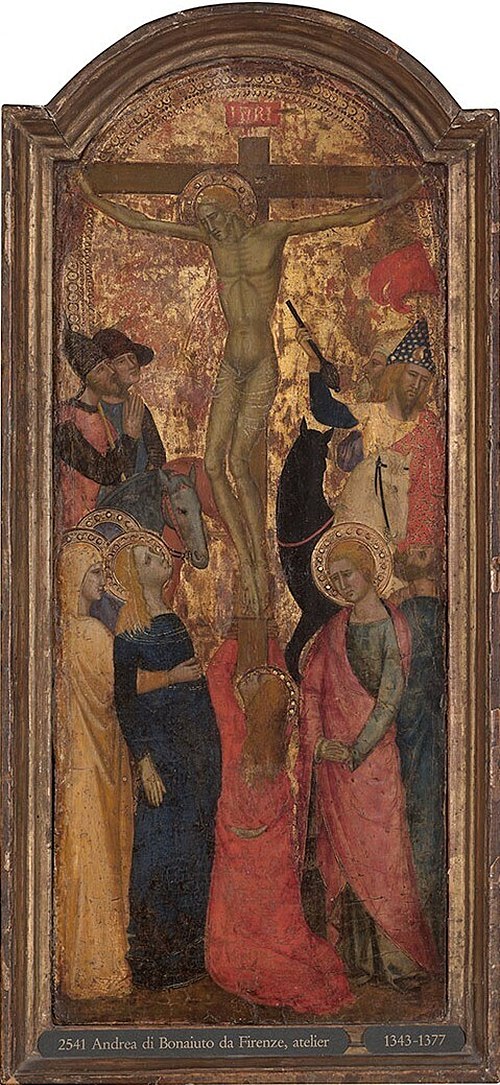 The Crucifixion with the three Marys and Saint John, 1367, Andrea di Bonaiuto