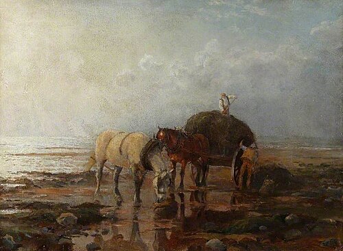 Hauling Seaweed, Swansea, 1899, Brian Hatton