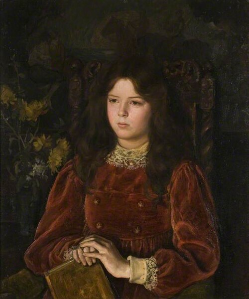 Portrait of a Girl in Red Velvet (Marjorie Hatton, 1895–1981), 1905, Brian Hatton