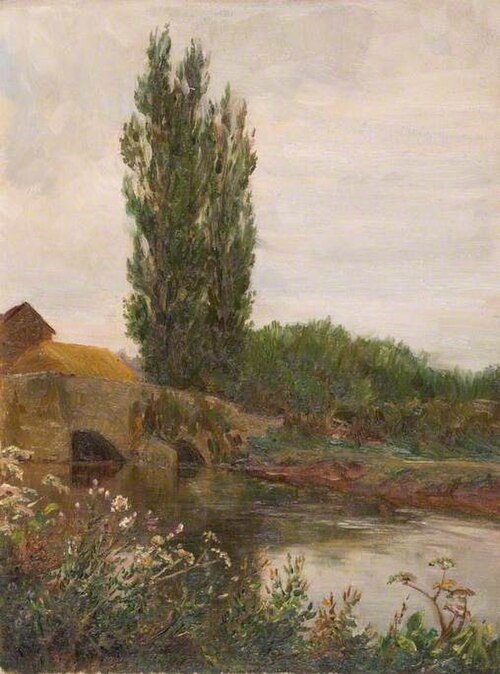 Tree by a Bridge over the Lugg, 1905, Brian Hatton