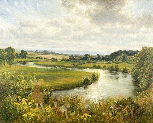 The River Wye at Sugwas, Herefordshire, 1906, Brian Hatton