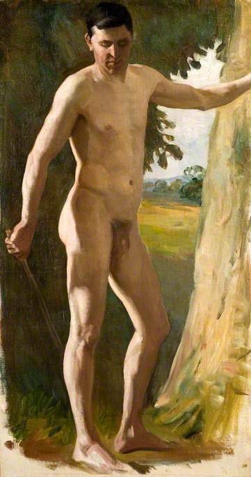Standing Male Nude, 1907, Brian Hatton