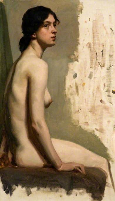 Seated Female Nude, 1907, Brian Hatton